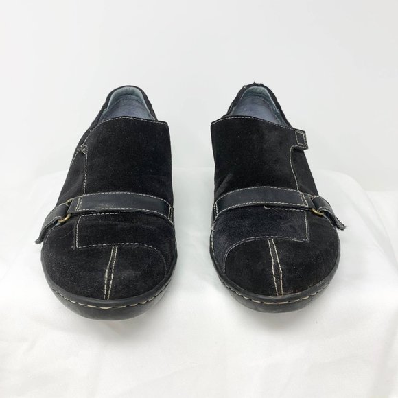 Clarks Indigo Women's Shoes sz 8 Black Leather - Picture 2 of 8